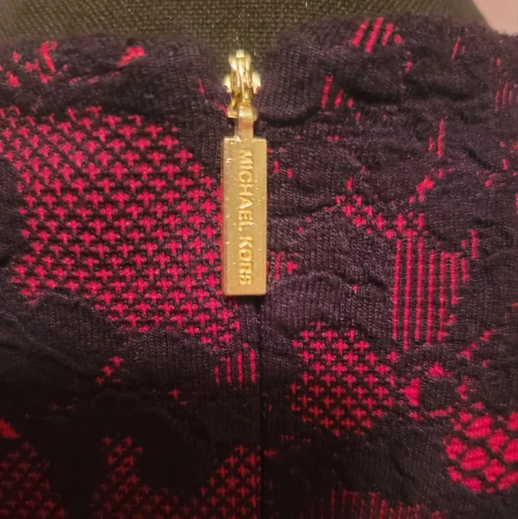 Michael Kors Knit Dress Red with Blacklace Demask - Picture 8 of 9